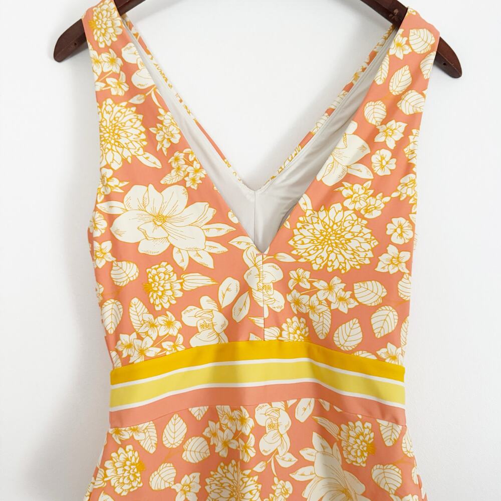 MATILDA JANE So Peachy One Piece Swimsuit Yellow Floral Medium M - Picture 5 of 7